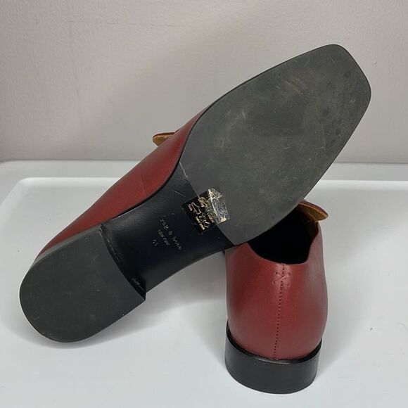 Rag & Bone Women's Dark Red Aslen Square Toe Leather Loafers Size 11 - Picture 7 of 9